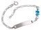 Baby Armband, Kinder Gravurarmband mit Seepferd inklusive Gravur (beidseitig) - massiv 925 Silber, Länge wählbar 10-15cm