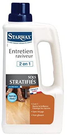 STARWAX - Glanzpflege für Parkett- und Laminatböden - Reinigt und frischt den Glanz auf - Rutschfest - Kein Nachspülen - 1 l - bis zu 36 Anwendungen auf 60 m²
