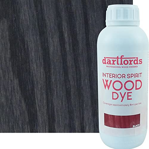 dartfords Black Interior Spirit Based Wood Dye - 1 litre Bottle