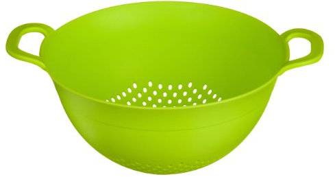PREMIER HOUSEWARES 26CM DIA COLANDER STRAINER LIME GREEN DOUBLE HANDLES PLASTIC
