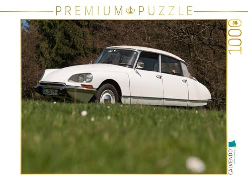 CALVENDO Puzzle Citroën DS - Göttin in weiß 1000 Teile Puzzle quer | Lege-Größe cm Foto-Puzzle für glückliche Stunden