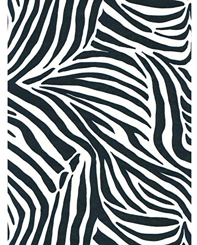 Décopatch Papier No. 429 Packung mit 20 Blätter (395 x 298 mm, ideal für Ihre Papmachés) schwarz weiß zebra