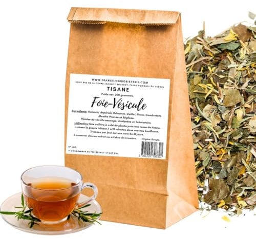 TISANE Foie-Vésicule - 200g - Formule Traditionnelle de Bien-être - Fabriquée en France