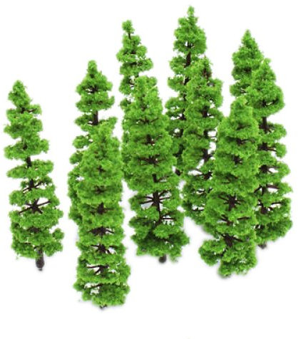 Model Tannenbaum Zug Set Plastik Stamm Landschaft HO N - 10stück