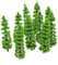 Model Tannenbaum Zug Set Plastik Stamm Landschaft HO N - 10stück