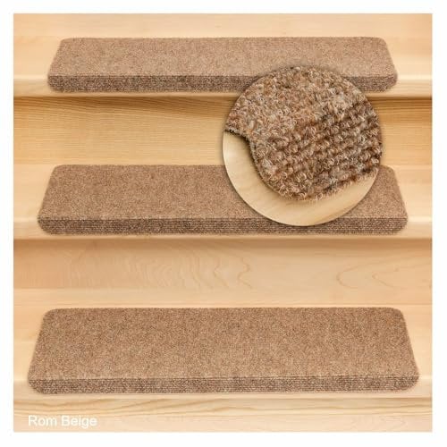 Kettelservice-Metzker Stufenmatten Rom Rechteckig - versch. Set Varianten & Farben ! (13 STK. Beige)