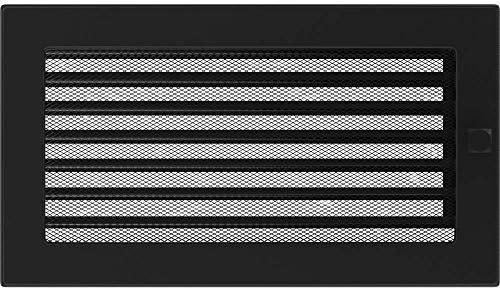 Rejilla Negra con persianas, 17 x 30 cm KRATKI