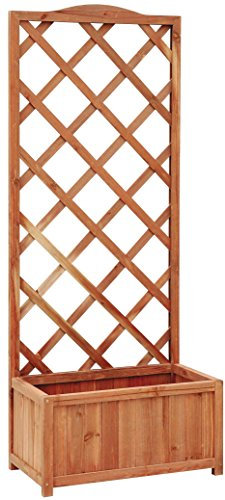 Verdemax 5343 - Fioriera in Legno Excelsior, 60 x 31 x 150 cm, Colore: Marrone