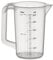 APS Messbecher 0,5 Liter, Ø 9,5 x H: 14 cm, Kunststoffbecher mit geprägter Maßskalierung außen, geschlossener Griff, ml-Einteilung, spülmaschinengeeignet