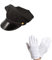 Chauffeur Cap Limo Taxi Driver Hat and White Gloves Fancy Dress Kit by Blue Planet Online