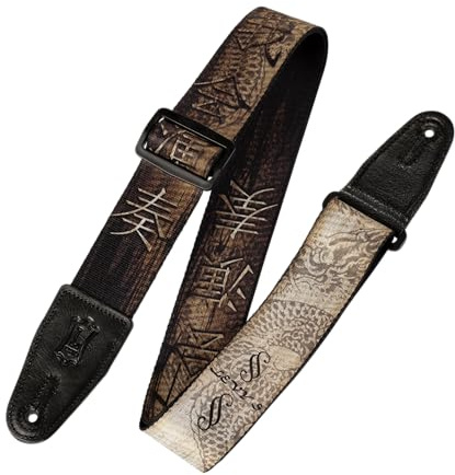 Levy's PD2‐012 Gitarrengurt aus Polyester (5,1 cm breit, Sublimationsdruck, Chinesische Symbole)