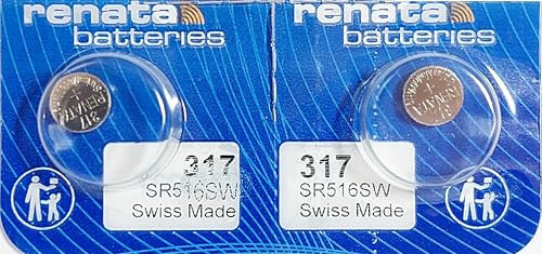 ZWEI Knopfzelle 317 Silberoxid Renata SR62 10.5 mAh 1.55 V