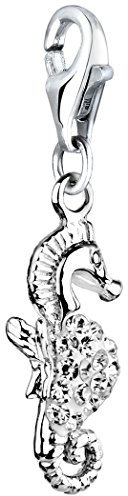 Nenalina Seepferd Karabiner Charm Anhänger für Bettelarmband aus 925 Sterling Silber 716187-001