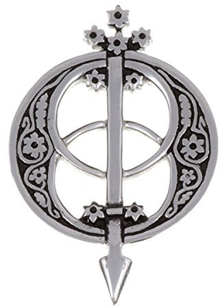 St Justin Pewter Chalice Well Brooch