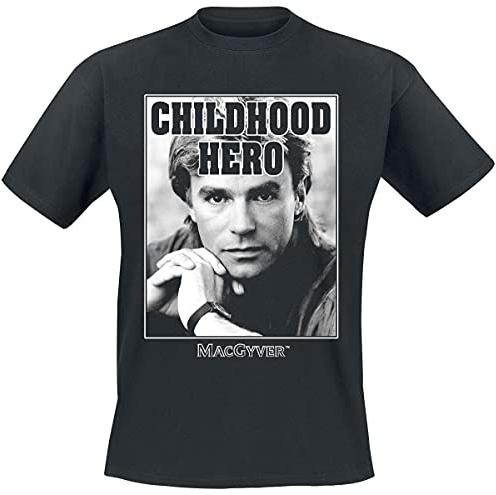 MacGyver Childhood Hero Männer T-Shirt schwarz Fan-Merch, TV-Serien