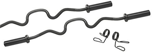 Oly. Super SZ-Hantelstange Curl Curlstange inkl. Federverschlüssen 50/51 mm Black