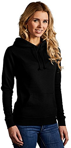 Basic Hoodie 80-20 Damen, Schwarz, L