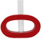 Oval Deko Holz Vase rot klein Dekoartikel Geschenk Weihnachten Advent Design (rot)