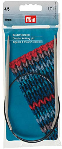 Prym 211277 Rundstricknadeln ALU 60 cm 4,50 mm grau