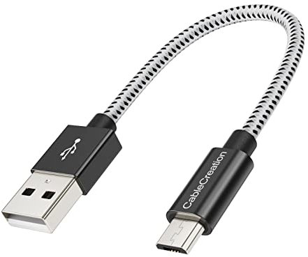 CableCreation Short Micro USB Cable, USB to Micro USB Triple Fast Charger Cable, Compatible with TV Stick,Chromecast, Power Bank, Android Phone, 0.5FT