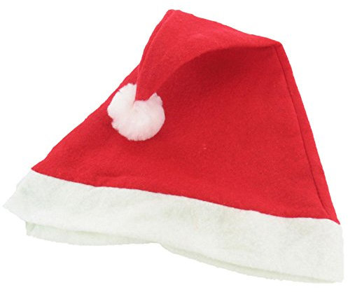 Weihnachtsmützen/Weihnachtsmannmützen, traditionell, Filz, Rot, 12 Stück