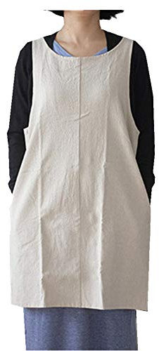 weiche Baumwolle Leinen Schürze Farbe Halfter Kreuz Bandage Schürzen japanischen Stil, X Form Küche Kochen Kleidung Geschenk für Frauen Chef Einzugs