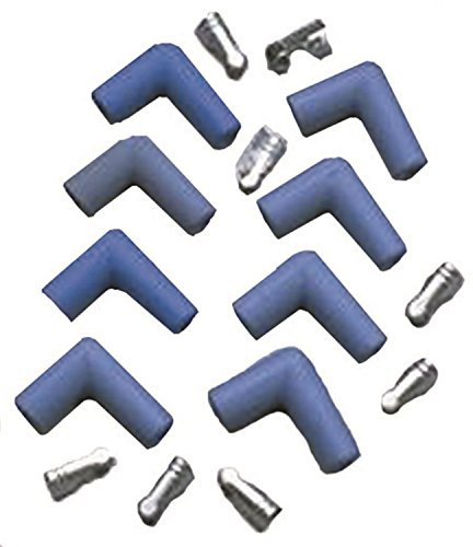 Taylor Cable 46061 Blue 90-Degree Spark Plug Boot/Terminal Kit - Pack of 8