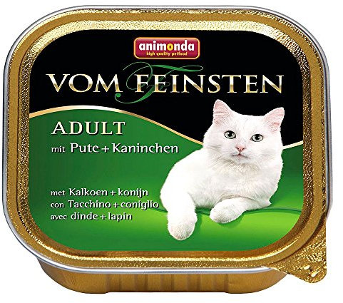 animonda vom Feinsten Katzenfutter nass mit Geflügel + Nudeln (32 x 100g), getreidefreies Katzenfutter nass ohne Zucker, mit frischen, fleischigen Zutaten