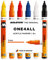 Molotow One4All 127HS Acryl Marker Basic-Set 1 (2,0 mm Strichstärke, hochdeckend und permanent, UV-beständig, für fast alle Untergründe) 6 Stück sortiert, weiß