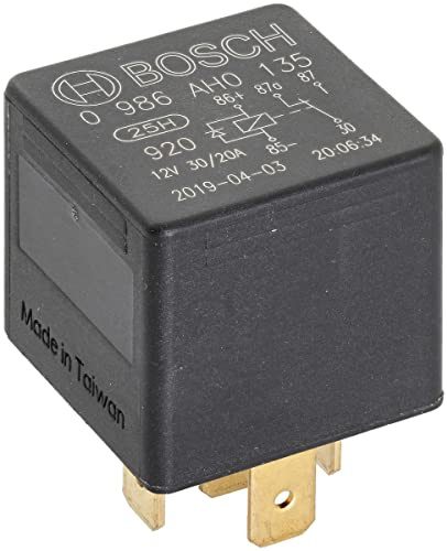 Bosch 0986AH0135 Mini-Relais 12V 20A, IP5K4, Betriebstemperatur von -40° C bis 100° C, Wechselrelais, 5 Pin Relais