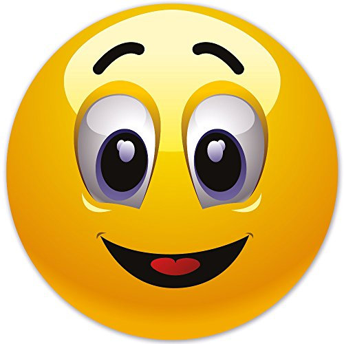 wall-art-design Smiley Fun Aufkleber Motiv 5, 20 cm, selbstklebend, glänzend für Auto, Motorrad, Fahrrad, Boot oder Caravan