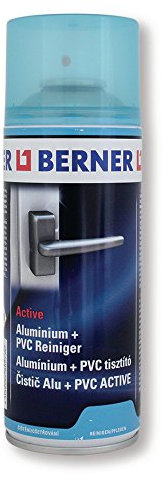 Berner 13792 - Limpiador de aluminio y PVC (400 ml, en aerosol, para ventanas, metal, limpieza eficaz y a fondo de aluminio, PVC, cromo, plástico, esmalte)