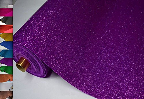 StoffBook MOOSGUMMI GLITZER METERWARE 2MM BASTELMATERIAL STOFF STOFFE, D235 (Lila)