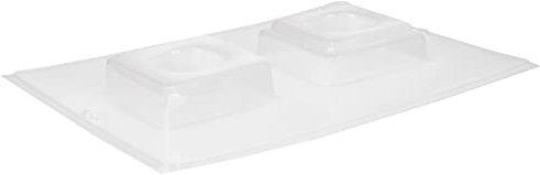 efco 9500003 Gießform Teelicht quadratisch 2-teilig, klar, DIN A4