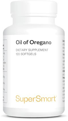 Huile Essentielle d'Origan en Gélules - Aide à Soutenir une Bonne Digestion - Santé du Foie - Standardisé à 40% de Carvacrol - Efficacité Optimale - Sans Gluten - Supersmart
