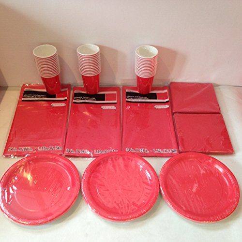 Red Tableware Pack for 40 Guests