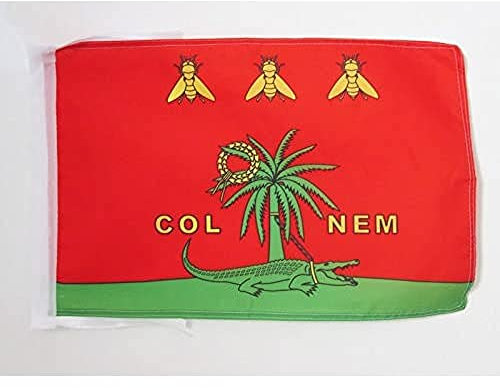 AZ FLAG - Flagge Nîmes Mit Krokodil - 45x30 cm Mit Kordel - Nîmes Fahne 30 x 45 Cm - Flaggen