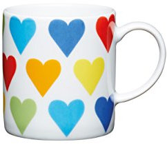 KitchenCraft Espressobecherherzen Keramik, Multicolor, 5 cm, 1 Stück