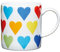 Kitchencraft Cup Coffee Hearts, Ceramics, Multicolor, 5 cm, Pack of 1