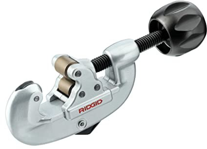 RIDGID 32915 Modello 10 Tagliatubi con Avanzamento a Vite con Rotella per Acciaio inox, Capacità 3-25 mm