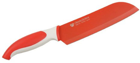 GRÄWE® Santokumesser ROT 18 cm, Serie CLEANCITCHEN, antibakteriell