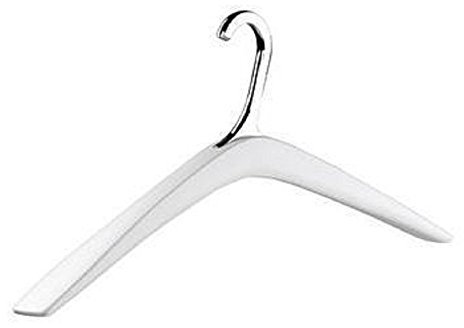 Garderobenbügel pieperconcept Polo weiß Bügelbreite 46 cm Auflagenbreite 30 mm Buche Massivholz weiss matt