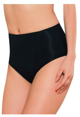 Nur Die Formslip Cotton aus Baumwolle mit Shaping-Effekt Maxislip Taillenslip Highwaist Unterwäsche Unterhosen Stetch Damen, schwarz, M