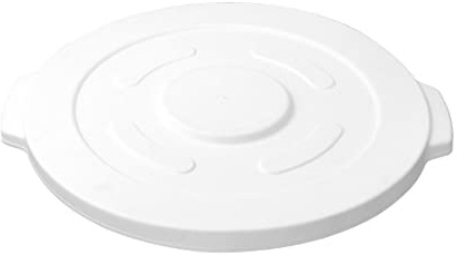 Vogue Round Container Lid White - 398mm 38Ltr | Securely seals food storage tubs to prevent spills and maintain strict hygiene standards in busy commercial kitchens.
