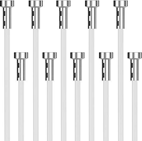 hang-it 10 Perlonseile 2,0mm Ø mit Premium Rund Gleiter Länge 1,50m - doppelte Verpressung - für Galerieschienen - Bilderschienen