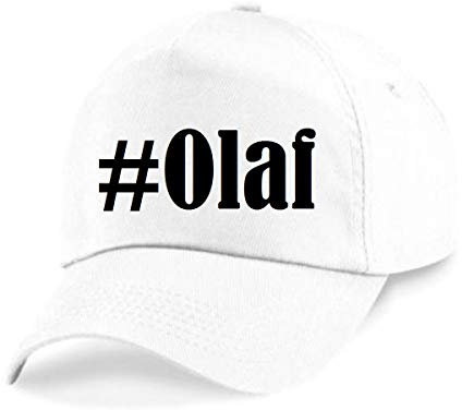 Reifen-Markt Base Cap Hashtag #Olaf Größe Uni Farbe Weiss Druck Schwarz