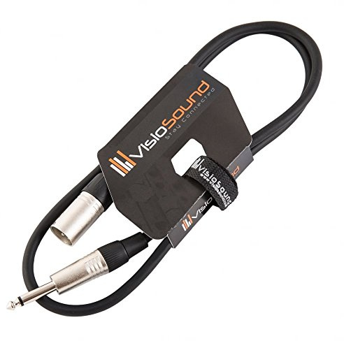 Male XLR to 6.35mm 1/4 Mono Jack Lead / Speaker Audio / Signal Cable (1m) | Noiseless OFC Signal, Audio, Speaker Cable