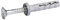 Rawl FX-N-C Nylon Hammer In Fixing with Cylindrical Head Screw 6mm 55mm Pack of 100