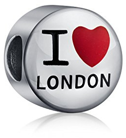 Reise Tourismus England Frankreich Wörter Herz Ich Liebe Paris London Piccadilly Doppeldeckerbus Urlaub Britische Flagge Teetasse Charme Perle Emaille .925 Sterlingsilber Passend Europäisches Armband
