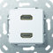 Gira 567103 HDMI 2 Fach Gender Changer Einsatz, reinweiß